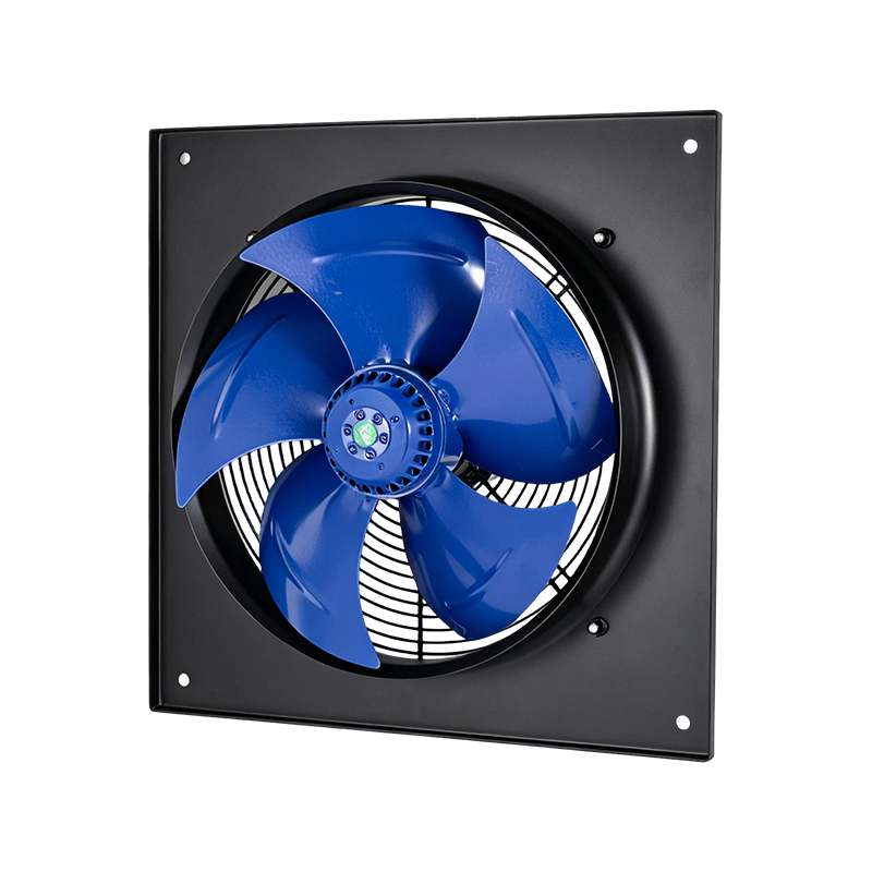 5-Blade Square AC Axial Flow Fan - Panel Mount Ventilation Fan for Industrial Heat Dissipation and Air Exchange